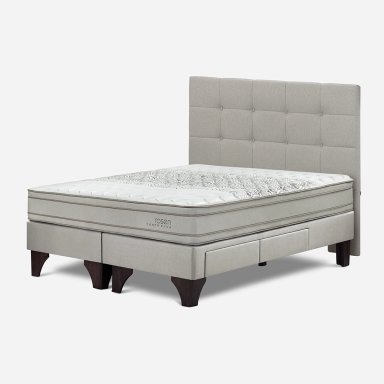 DORMITORIO CON CAJONES ROSEN TEMPO PLUS KING ISSEY NIEBLA - 2