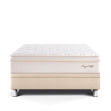 CAMA BOXET PARAÍSO ROYAL CLOUD 2 PLAZAS CHAMPAGNE + 2 ALMOHADAS VISCOELÁSTICAS - 2