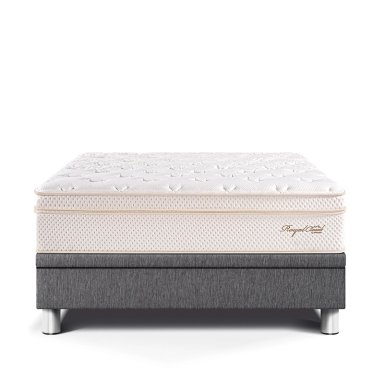 CAMA BOXET PARAÍSO ROYAL CLOUD QUEEN GRIS + 2 ALMOHADAS VISCOELÁSTICAS - 2