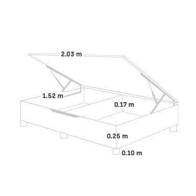 CAMA BOXET PARAÍSO ROYAL CLOUD QUEEN GRIS + 2 ALMOHADAS VISCOELÁSTICAS - 6