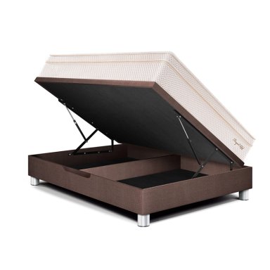 DORMITORIO BOXET PARAÍSO ROYAL CLOUD GOLD 1.5 PLAZAS CHOCOLATE + 1 ALMOHADA VISCOELÁSTICA - 2