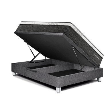 DORMITORIO BOXET PARAÍSO POCKET STAR GOLD 2 PLAZAS GRIS - 2