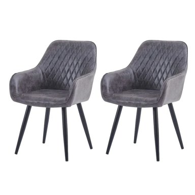 SET X2 SILLAS DE COMEDOR RIPLEY HOME MARCELO GRIS - 1