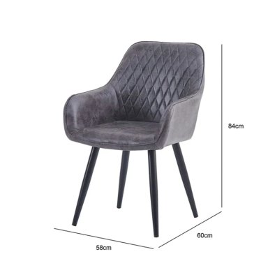 SET X2 SILLAS DE COMEDOR RIPLEY HOME MARCELO GRIS - 2