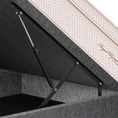 CAMA BOXET PARAÍSO ROYAL DYNASTY 1.5 PLAZAS GRIS + 1 ALMOHADA VISCOELÁSTICA - 4
