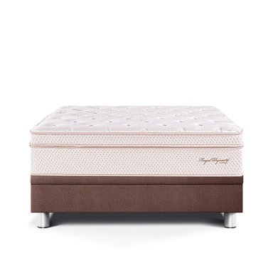CAMA BOXET PARAÍSO ROYAL DYNASTY 1.5 PLAZAS CHOCOLATE + 1 ALMOHADA VISCOELÁSTICA - 2
