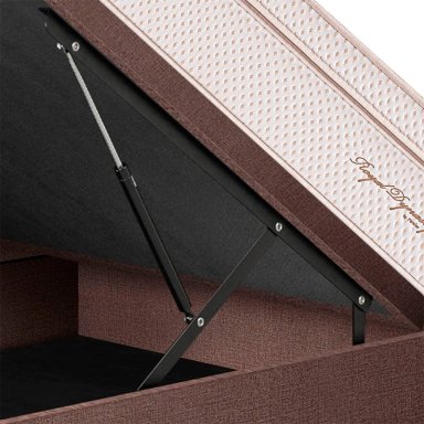 CAMA BOXET PARAÍSO ROYAL DYNASTY 2 PLAZAS CHOCOLATE + 2 ALMOHADAS VISCOELÁSTICAS - 4