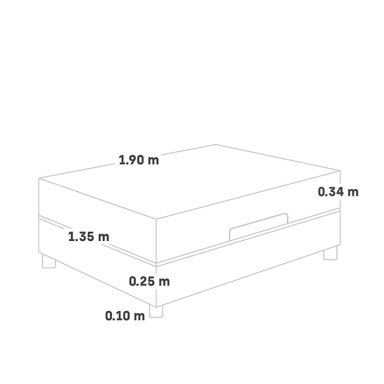 CAMA BOXET PARAÍSO ROYAL DYNASTY 2 PLAZAS CHOCOLATE + 2 ALMOHADAS VISCOELÁSTICAS - 7