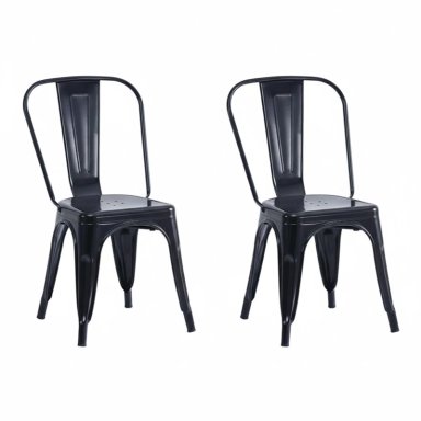 SET X2 SILLAS DE COMEDOR RIPLEY HOME TOLIX NEGRO