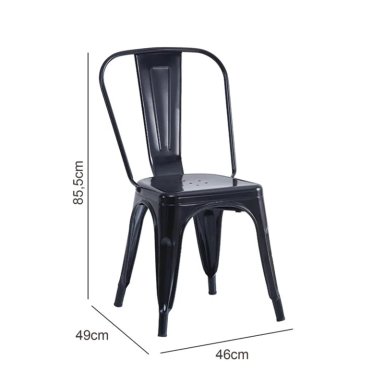SET X2 SILLAS DE COMEDOR RIPLEY HOME TOLIX NEGRO - 2