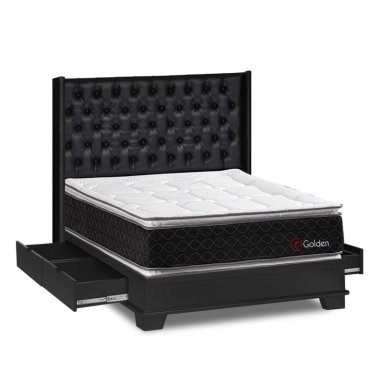 JUEGO DE DORMITORIO CON CAJONES FORLI GOLDEN King - 2