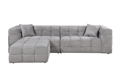 SOFÁ + PUFF MAISON LINETT SOPHIE 3 CUERPOS GRIS - 2