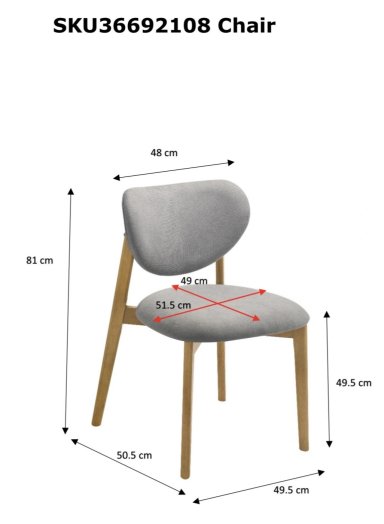 JUEGO DE COMEDOR RIPLEY HOME JULIETA 6 SILLAS GRIS - 4