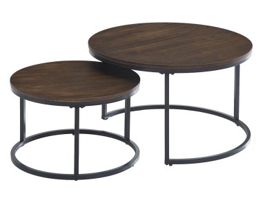 MESA DE CENTRO RIPLEY HOME IRONBRIDGE SET X2 NEGRO - 2