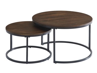 MESA DE CENTRO RIPLEY HOME IRONBRIDGE SET X2 NEGRO - 3