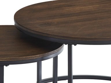 MESA DE CENTRO RIPLEY HOME IRONBRIDGE SET X2 NEGRO - 4