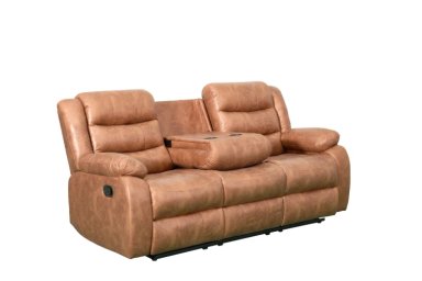 SILLÓN RECLINABLE RIPLEY HOME BADLANDS 3 CUERPOS CON POSAVASOS CAFÉ - 2