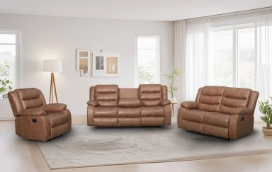 SILLÓN RECLINABLE RIPLEY HOME BADLANDS 3 CUERPOS CON POSAVASOS CAFÉ - 9