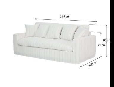 SOFÁ MAISON LINETT PHILIPPE 3 CUERPOS BLANCO - 3