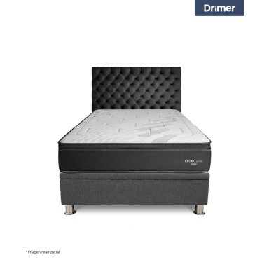 DORMITORIO BOXET DRIMER CROMOPEDIC 2 PLAZAS GRIS - 2