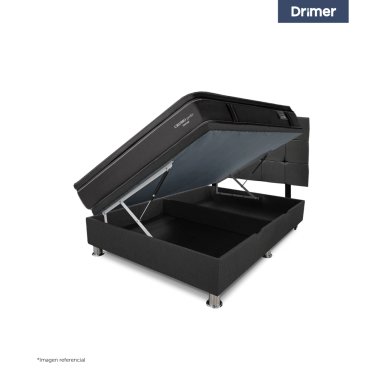 DORMITORIO BOXET DRIMER CROMOPEDIC 1.5 PLAZAS GRIS - 3