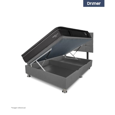 DORMITORIO BOXET DRIMER CROMOPEDIC 1.5 PLAZAS GRIS - 3
