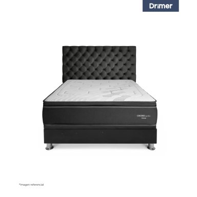 DORMITORIO BOXET DRIMER CROMOPEDIC 1.5 PLAZAS GRIS - 2