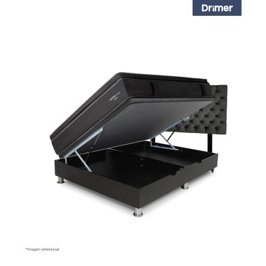 DORMITORIO BOXET DRIMER CROMOPEDIC 1.5 PLAZAS GRIS - 3