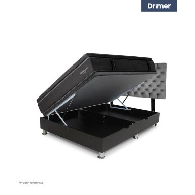 DORMITORIO BOXET DRIMER CROMOPEDIC 1.5 PLAZAS GRIS - 3