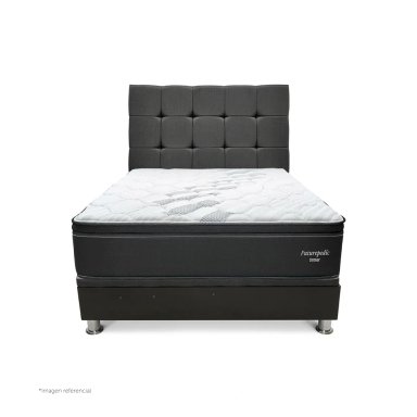 DORMITORIO BOXET DRIMER CROMOPEDIC 2 PLAZAS GRIS - 2