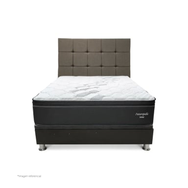 DORMITORIO BOXET DRIMER CROMOPEDIC 1.5 PLAZAS GRIS - 2
