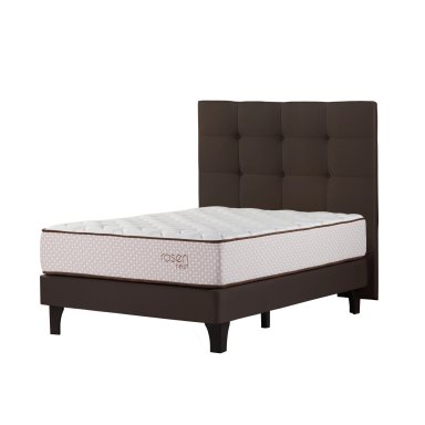 DORMITORIO EUROPEO ROSEN REST 2 PLAZAS ISSEY MOCCA + 2 VELADORES DOLCE - 3