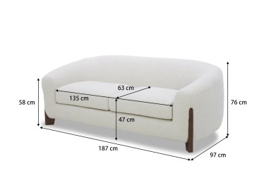 SOFÁ MAISON LINETT SYLVIE 2 CUERPOS TAUPE - 3
