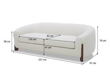 SOFÁ MAISON LINETT SYLVIE 3 CUERPOS TAUPE - 2