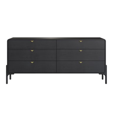 CÓMODA MAISON LINETTSELECT 6 CAJONES NEGRO - 2