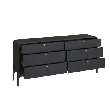 CÓMODA MAISON LINETTSELECT 6 CAJONES NEGRO - 4