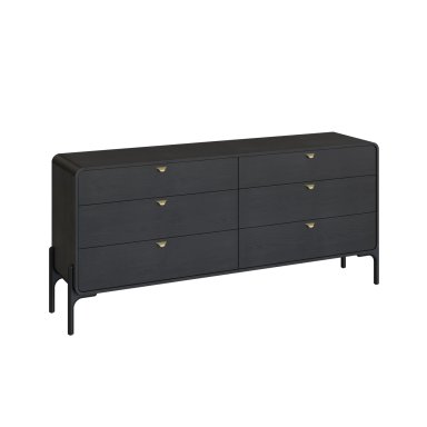 CÓMODA MAISON LINETTSELECT 6 CAJONES NEGRO - 5
