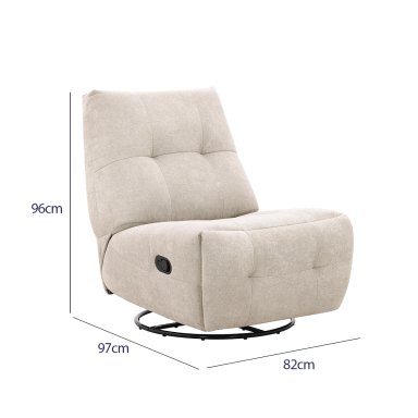 RECLINABLE RIPLEY HOME CARLOS BASE GIRATORIA BEIGE - 3
