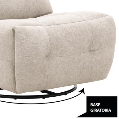 RECLINABLE RIPLEY HOME CARLOS BASE GIRATORIA BEIGE - 5