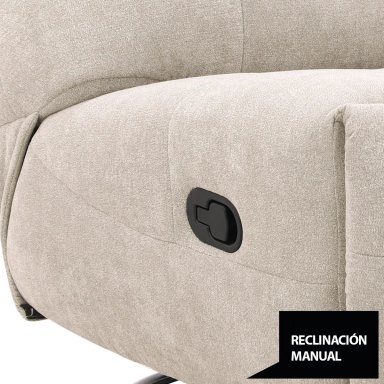 RECLINABLE RIPLEY HOME CARLOS BASE GIRATORIA BEIGE - 6