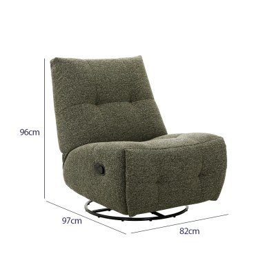 RECLINABLE RIPLEY HOME CARLOS BASE GIRATORIA VERDE - 3