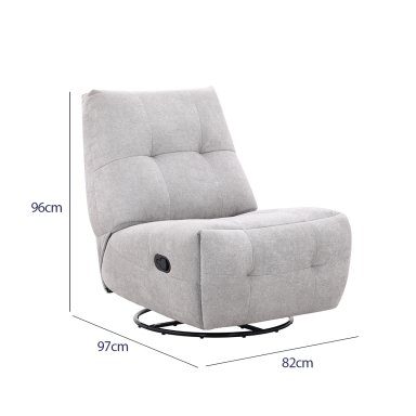 RECLINABLE RIPLEY HOME CARLOS BASE GIRATORIA GRIS - 3