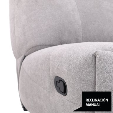 RECLINABLE RIPLEY HOME CARLOS BASE GIRATORIA GRIS - 7
