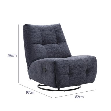 RECLINABLE RIPLEY HOME CARLOS BASE GIRATORIA AZUL - 3