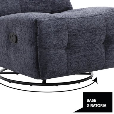 RECLINABLE RIPLEY HOME CARLOS BASE GIRATORIA AZUL - 6