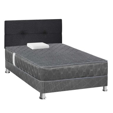 DORMITORIO FORLI ACQUA 1.5 PLAZAS GRIS + ALMOHADAS - 3