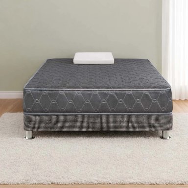 CAMA FORLI ACQUA 1.5 PLAZAS GRIS + ALMOHADA - 2