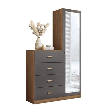 COMODA RIPLEY HOME CÓMODA MDP 4 CAJONES GRAFITO - 2