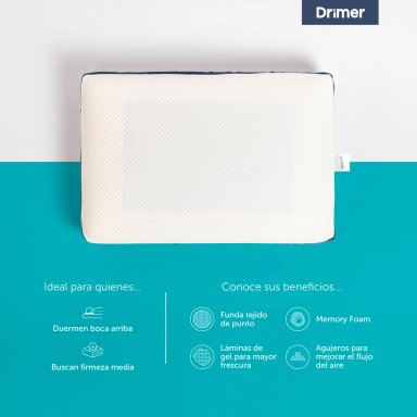 ALMOHADA DRIMER VISCO GEL 60X40 CM - 2