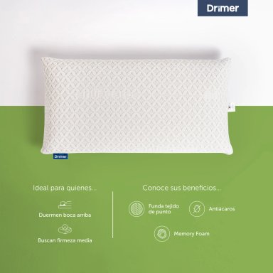 ALMOHADAS DRIMER VISCOELÁSTICA 80X40 CM GRIS - 2